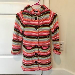 Gap striped sweater jacket